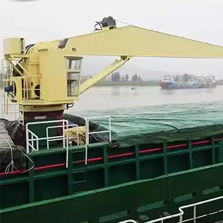 Compact Fixed Marine Crane with Stiff Boom – 3 Ton Capacity