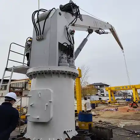 Marine-Grade Knuckle Boom Crane with Hydraulic Telescopic Arm