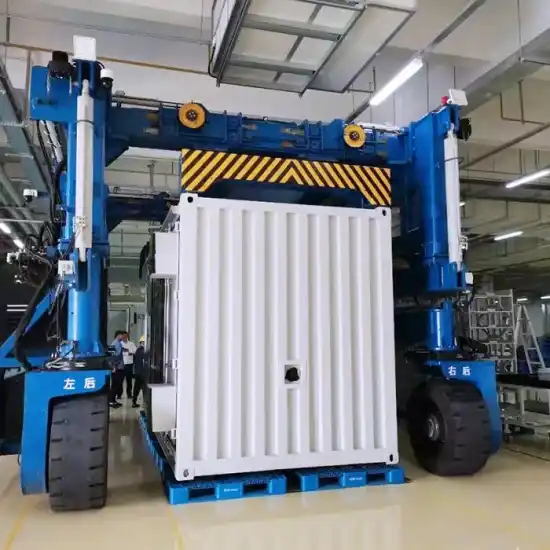 Straddle Carrier equipment for container stacking