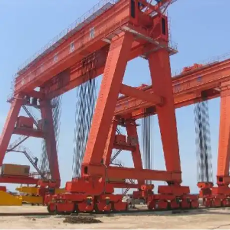 Rail Mounted Container Gantry Crane operating in intermodal freight yard