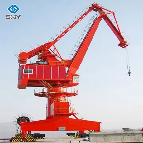 Portable mobile harbour crane for coastal logistics operations