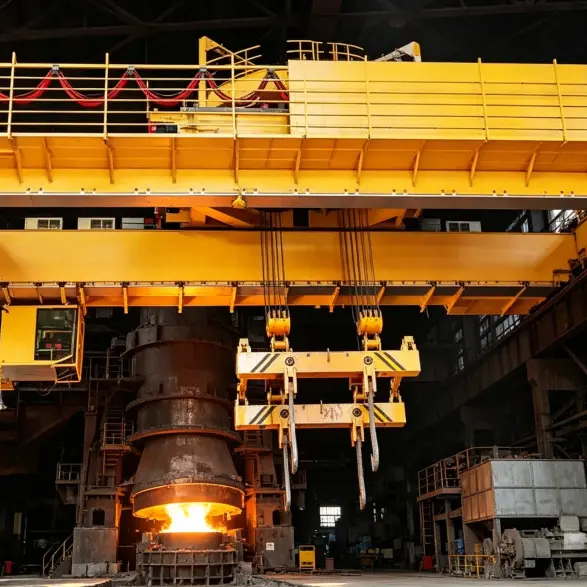 rotary feeding overhead crane