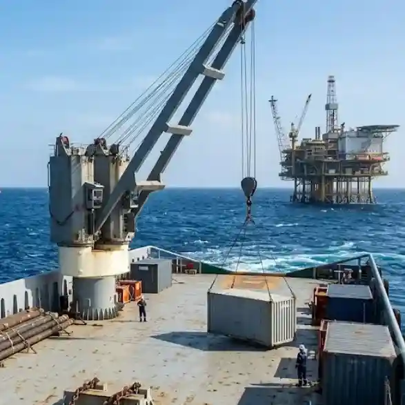 Durable Marine Cargo Handling Crane for commercial vessels.webp
